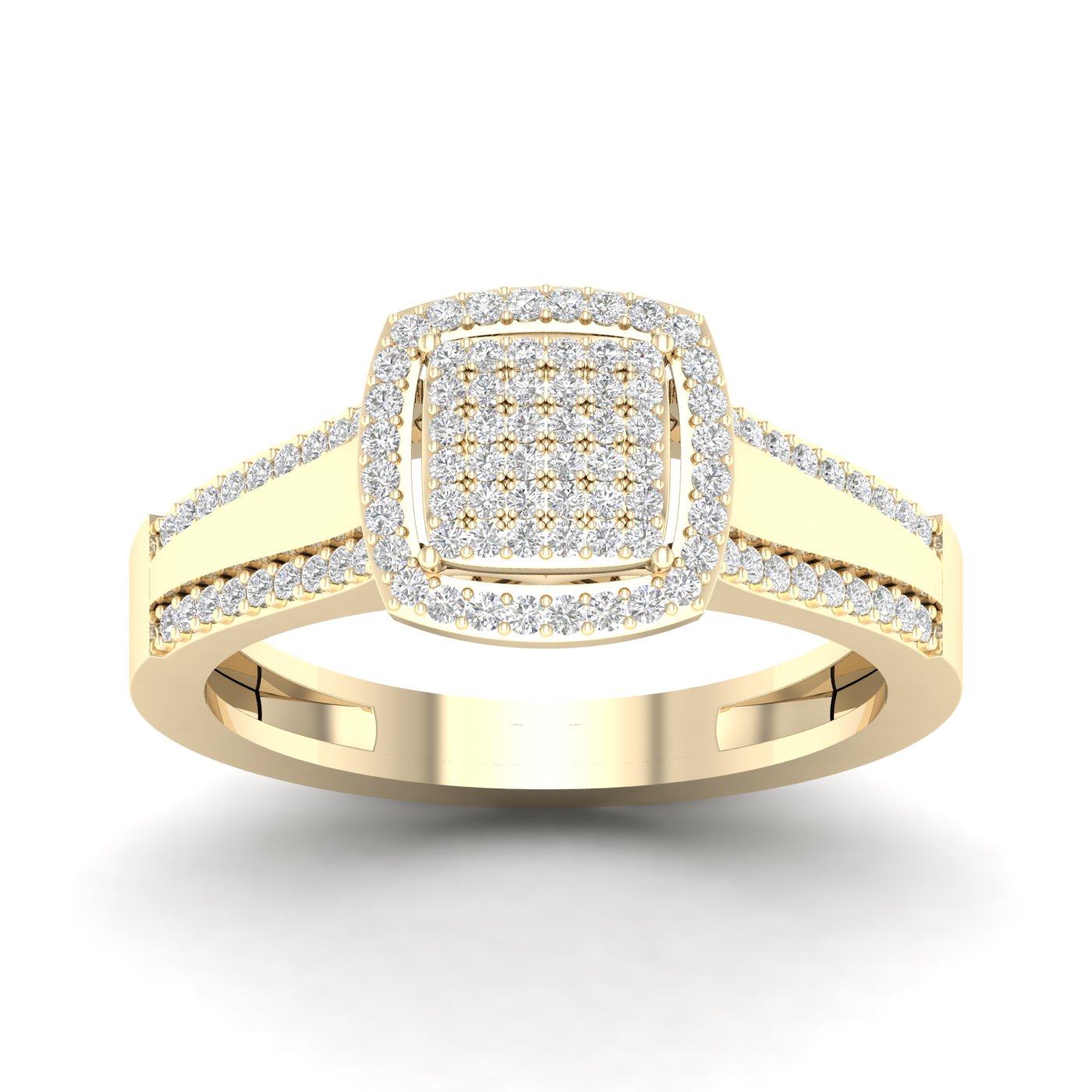 טבעת יהלומים 0.25ct מזהב 14K