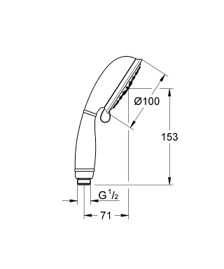 מזלף 27608001 TEMPESTA RUSTIC כרום GROHE