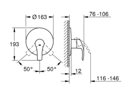 אינטרפוץ 3 דרך קומפלט 33556002 יורוסמרט EUROSMART כרום GROHE