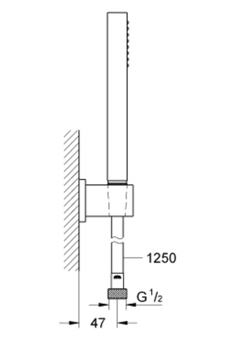 סט מאחז, צינור ומזלף 27702000 GROHE