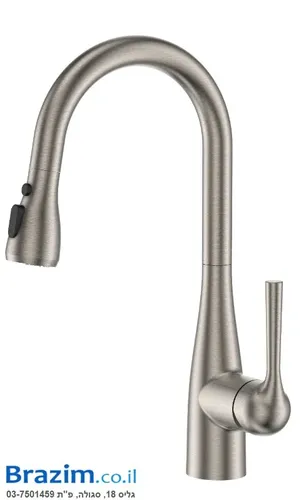 ברז מטבח נשלף דיפר 53901 מבית שוני בגימור נירוסטה.
