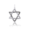 שרשרת ותליון מגן דוד יהלומים מזהב 14k