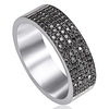טבעת יהלומים שחורים 0.68ct זהב 14K