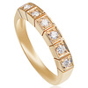טבעת יהלומים שורה 0.24ct מזהב 14K