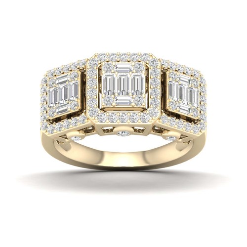 טבעת יהלומים מלכותית 1.0ct מזהב 14K