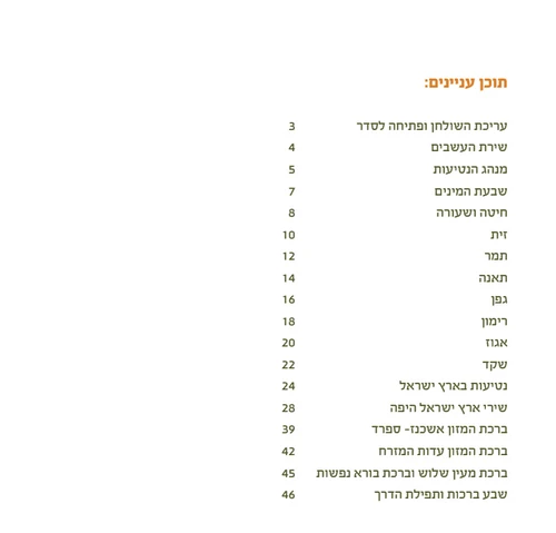 סדר טו בשבט בעיצוב שבעת המינים (L)