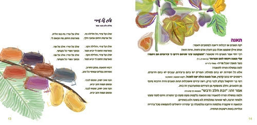 סדר טו בשבט בעיצוב שבעת המינים (L)
