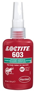 לוקטייט 603 (50 מ"ל) - דבק קיבוע  מיסבים, חוזק גבוה , במרווח עד 0.1 מ"מ