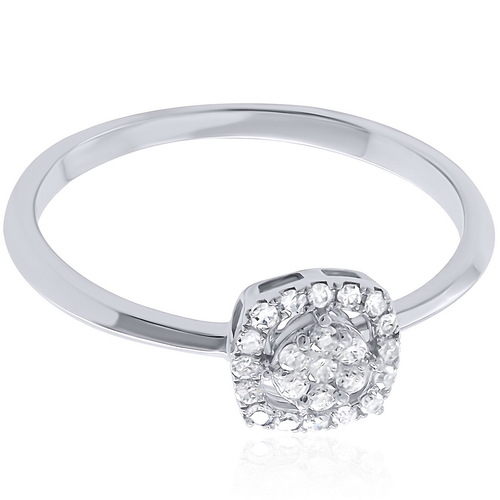 טבעת יהלומים 0.15ct מזהב 14K