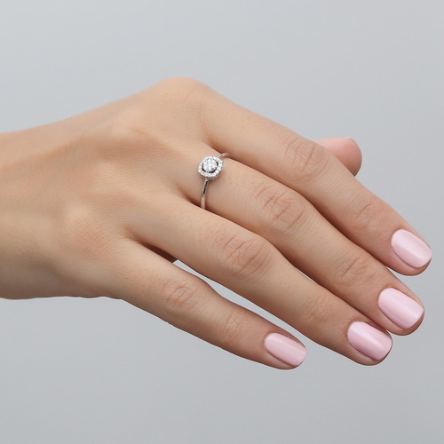 טבעת יהלומים 0.15ct מזהב 14K
