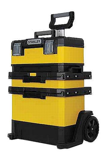 עמדת עבודה מתכת מקצועית 2 קומות על גלגלים STANLEY