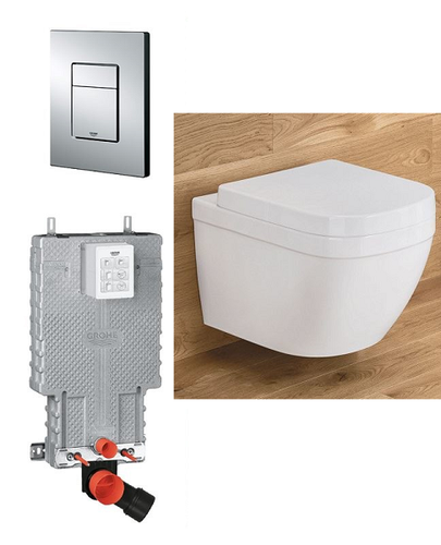 GROHE סט מיכל הדחה כולל אסלה GROHE EURO רימלס-הכי זול בארץ