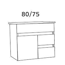 ארון אמבטיה תלוי פורמייקה דגם תמר 80 סמ