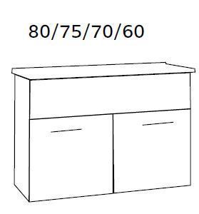 ארון אמבטיה תלוי דגם סלסה 70 ס