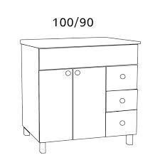 ארון אמבטיה עומד דגם פלג 120 סמ