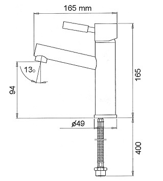 מדגל ברז לכיור אמבטיה סדרת גליל דגם 59802