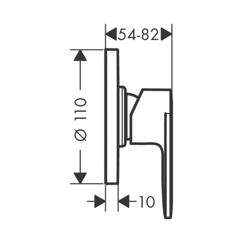 HANSGROHE אינטרפוץ קומפלט 3 דרך 71649670