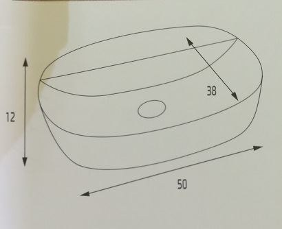 כיור מונח לחדר אמבטיה דגם אוריה 133077