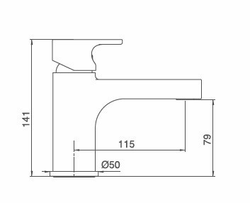 ברז פרח נמוך לכיור רחצה גל 305141