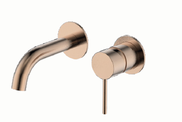 ברז אינטרפוץ מהקיר מדגל פיה קצרה, סדרת רובי, גוון רוז גול 40912