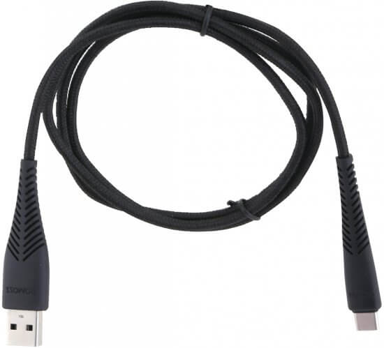 כבל סנכרון וטעינה ניילון למכשירים  Romoss USB Type-C  