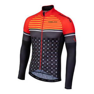 חולצה ארוכה לרכיבת אופניים לגברים AIW Tc Ls Jersey 2.0 שחור-אדום