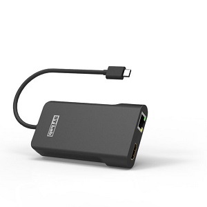 תחנת עגינה   ST-Labs USB3.1 C Hub+HDMI+Giga LAN Mini Docking Station