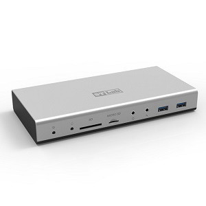 תחנת עגינה   ST-Labs USB3.0 Hub+HDMI+DVI+Giga LAN+CR Docking Station