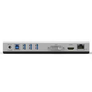 תחנת עגינה   ST-Labs USB3.0 Hub+HDMI+DVI+Giga LAN+CR Docking Station
