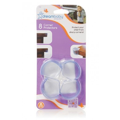 F163 מגן פינה עגול (8יח) Dreambaby מגן סיליקון המגן ממכות מפינות ברחבי הבית