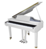 פסנתר כנף בייבי GP-1100 מסדרת CONCERT עם מקלדת FATAR בצבע לבן מבית Pearl River