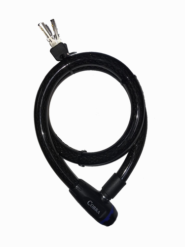 מנעול לאופניים עם נעילת מפתח COBRA TONYON,20X1500mm