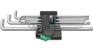סט מפתחות L אלן כדורי כרום זרוע קצרה 950 PKLS/9 SM SB סט 9 חלקים מקט 05073594001 WERA