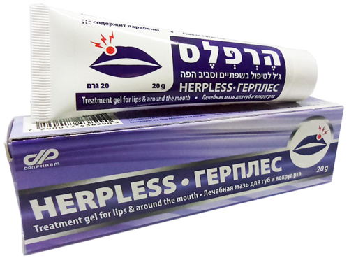 הרפלס ג'ל דן פארם 20 גרם - Herpless Gel Dan Pharm