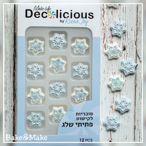 קישוטי סוכר לעוגות חורף וקינוחים
