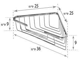 רשת פינתית דלוקס ניקל מבריק דגם SL-279
