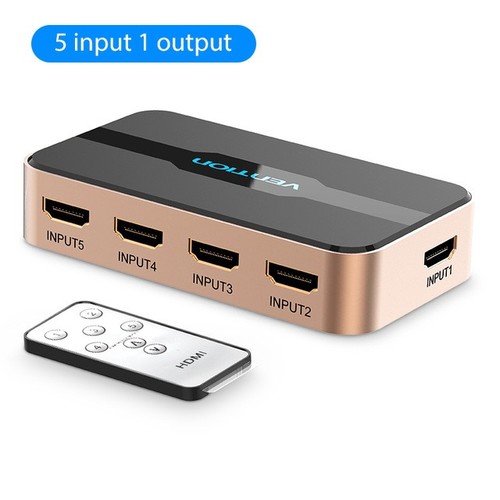 ממתג 3 כניסות ויציאה אחת HDMI Switcher Vention