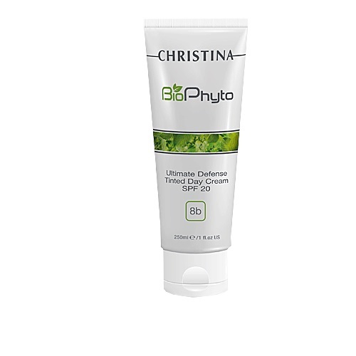 קרם יום דמי מייקאפ והגנה מהשמש Ultimate Defense Tinted Day Cream SPF 20 סדרת ביו פיטו שלב 8B כריסטינה - 250 מ
