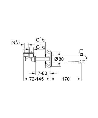 פיית מילוי 13279002 EURODISC CSMOPOLITAN כרום GROHE