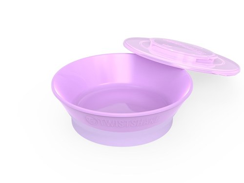 קערה אוכל לילדים עם מכסה אטום לנוזלים -סגול 