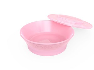 קערה אוכל לילדים עם מכסה אטום לנוזלים -ורוד 