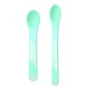 זוג כפיות האכלה ארגונומיות במידות שונות לגיל 4 חודשים ומעלה -  ירוק 