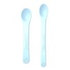 זוג כפיות האכלה ארגונומיות במידות שונות לגיל 4 חודשים ומעלה -  כחול 