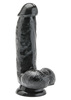 דילדו שחור איכותי גודל 15 ס"מ ToyJoy - Dildo 6 Inch With Balls