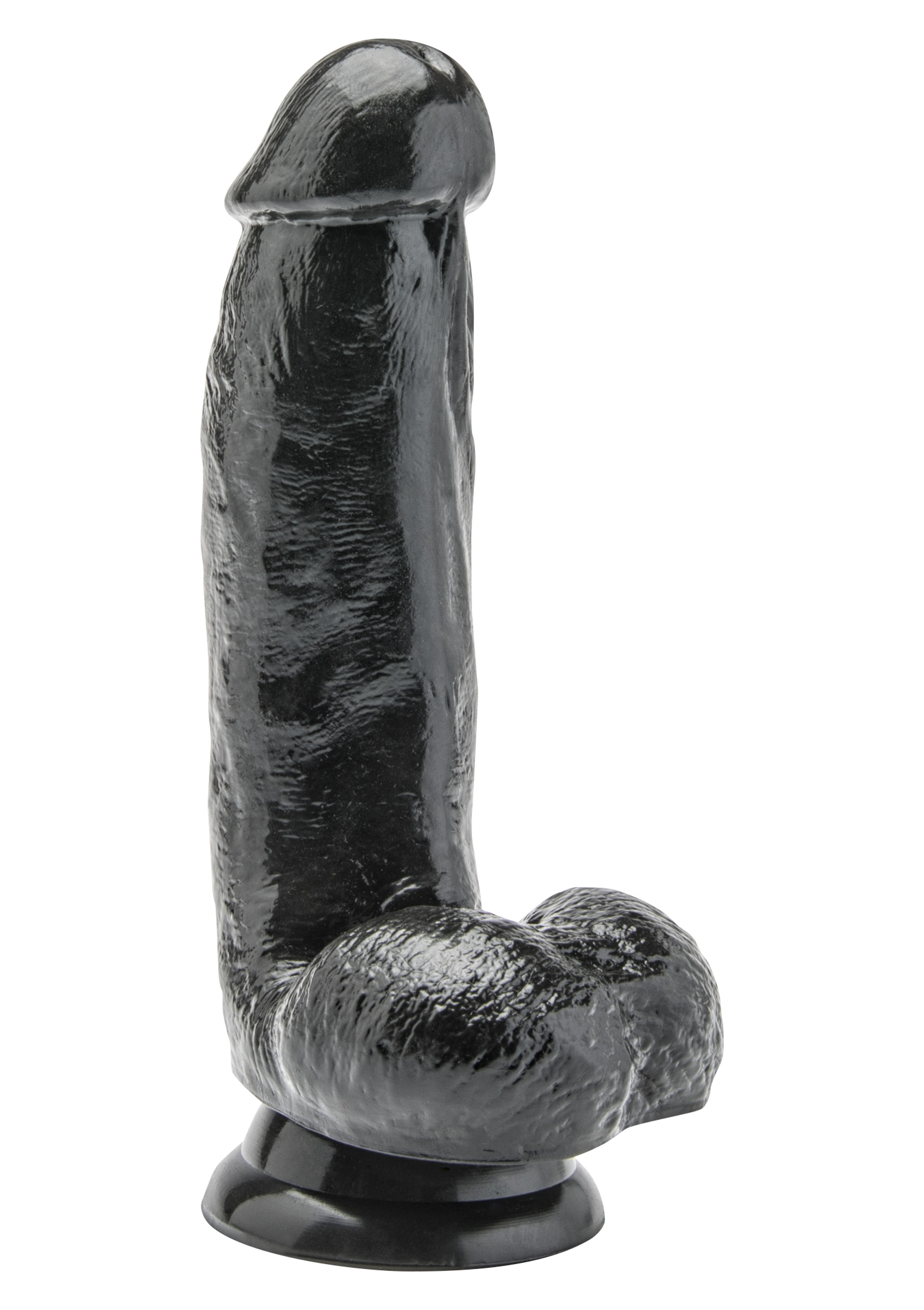 דילדו שחור איכותי גודל 15 ס"מ ToyJoy - Dildo 6 Inch With Balls