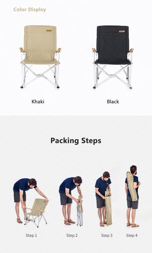 כסא מתקפל אלומיניום חזק NATUREHUKE OUTDOOR Camping Chair NATUREHIKE