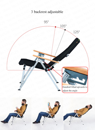 כסא אלומניום מתקפל לשטח ולקמפינג 3 מצבים NATUREHIKE Deck Chair