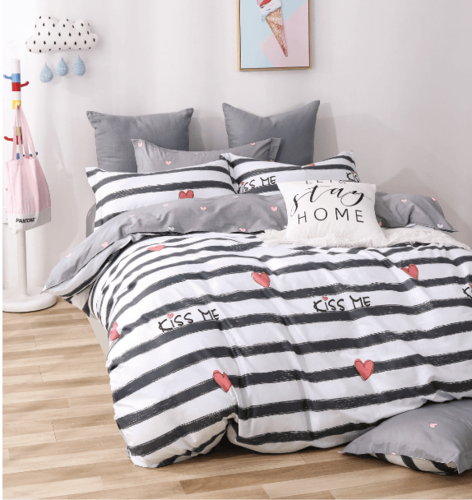 סט מצעים זוגי 100% כותנה סאטן COTTON ART SN-101