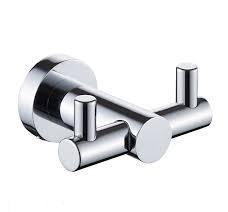 קולב זוגי למגבת אמבטיה ניקל מבריק דגם ROUND-4564-CP