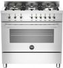 ‏תנור משולב כיריים Bertazzoni PRO90 6 HYB S XT